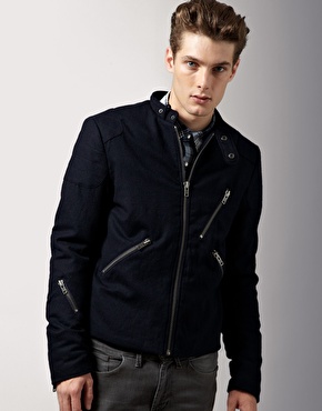Acne Oliver Wool Biker Jacket