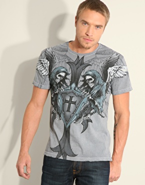 Affliction Ascension GrimReaper Skull T-Shirt