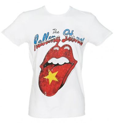Amplified Vintage Rolling Stones Vietnam Diamante Tongue T-Shirt