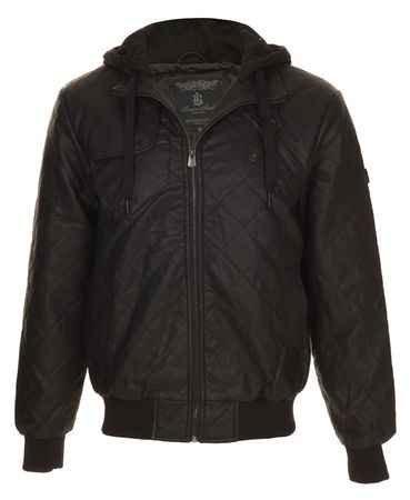 Blue Inc Faux Leather Quilted Jacket