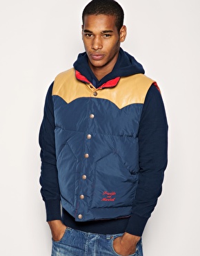Franklin & Marshall Quilted Two Tone Gilet