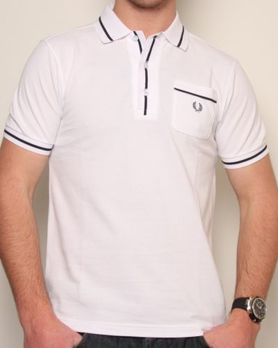 Fred Perry Pocket Polo Shirt White