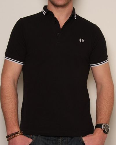 Fred Perry Small Collar Polo Shirt Black