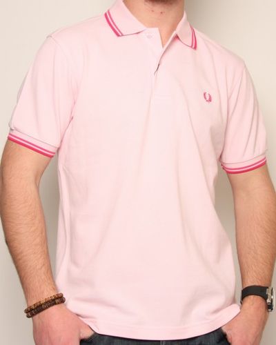 Fred Perry Twin Tipped Polo Shirt Soft Pink