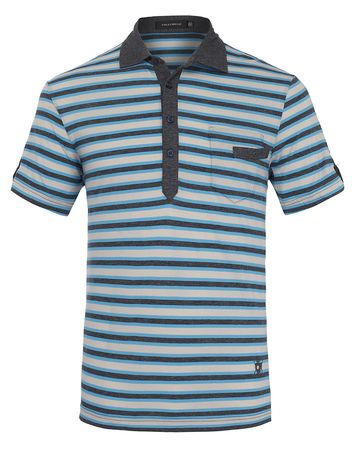 Full Circle Falcon Stripe Polo Top
