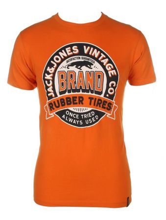 Jack & Jones Vintage Rubber Tires Orange T-Shirt