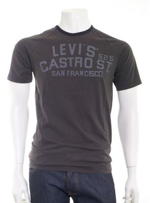 Levis Raglin Charcoal Crew T-Shirt