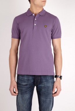 Lyle & Scott Grape Mesh Polo Top