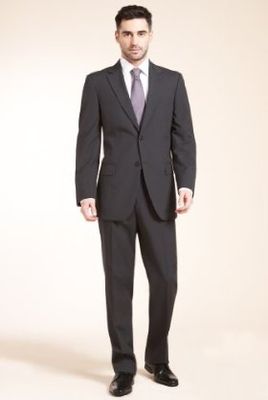 M&S 2 Button Regular Fit Stripe Suit