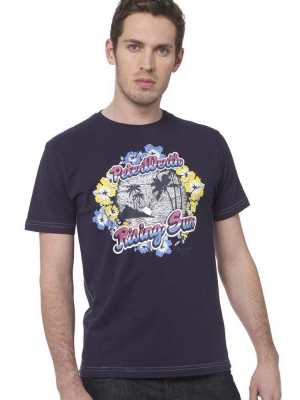 Peter Werth Ink Blue Rising Sun T-Shirt