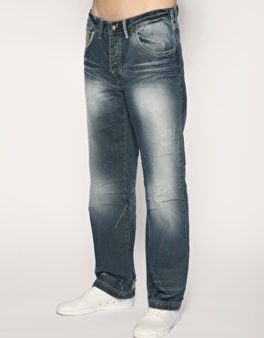 Ringspun Twain Set Straight Abrasion Jeans