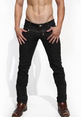 Rufskin Adnan Black Stretch Cigarette Cut Jeans