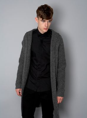 Topman Lens Dusty Hooded Cardigan