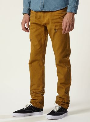 Topman Mustard Oil Wash Twill Jeans