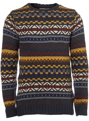 Topman Navy All Over Pattern Jumper