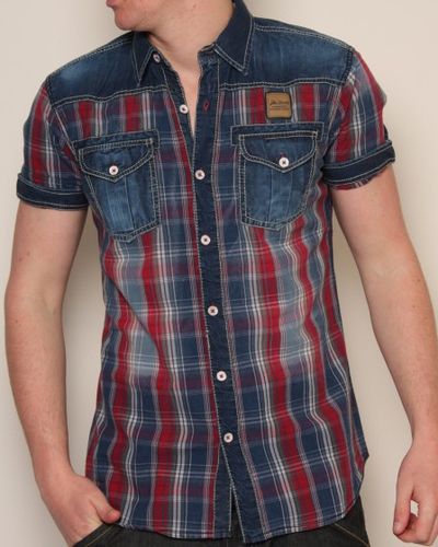 Two Stoned Buck Indigo Check Shirt