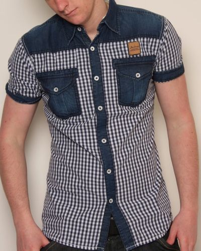 Two Stoned Buck Navy Check Shirt