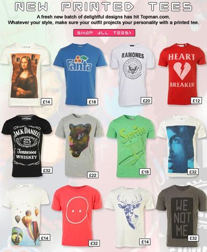 Topman Printed T-Shirts