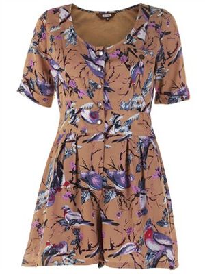 18 and East Pigeon Print Playsuit