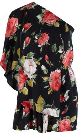 AX Paris Asymmetric Drape Playsuit