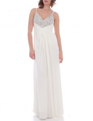 Aftershock Deandra Ivory Embellished Maxi Dress