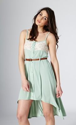 Coco's Fortune Mullet Hem Shirt Dress