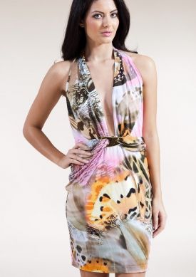 Forever Unique Butterfly Halter Neck Dress