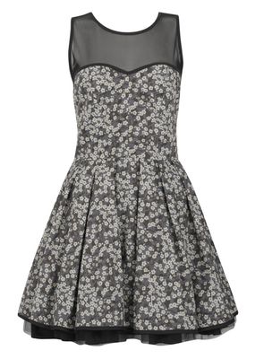 Jones & Jones Nessie Liberty Grey Floral Dress