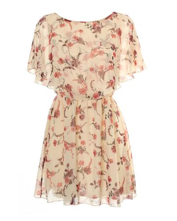 LOVE Katie Print Cape Dress