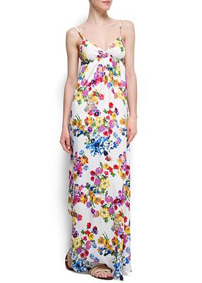 Mango Floral Print Maxi Dress