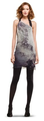 Max Studio Crinkle Silk Chiffon Halter Dress