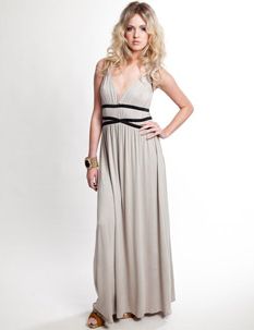 Miso Contrast Stripe Maxi Dress