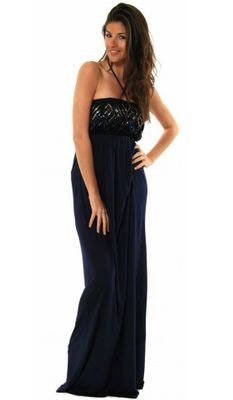 Pinko Chiaro Rope Ties & Sequins Maxi Dress