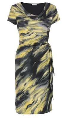 Planet Marble Print Tie Dress
