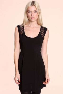 Silence & Noise Texture Mesh Insert Dress