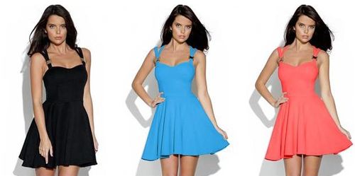 The Vestry Cut Out Ribbed Skater Dress