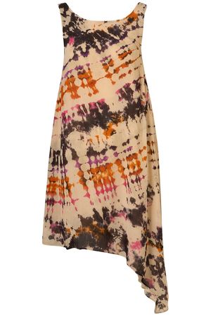 Dress Shopping Online on Multi Tie Dye Asymmetric Hem Dress   84 Via Topshop Com