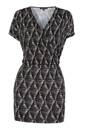 Warehouse Diamond Print Dress