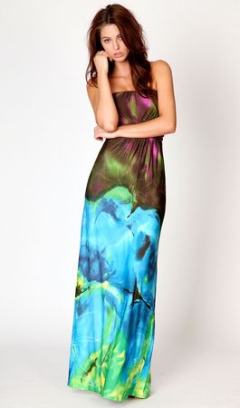 boohoo Kelsie Bandeau Jersey Maxi Dress