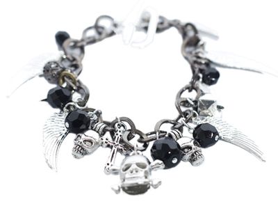 Angel Vs Devil Cross And Wing Charm Bracelet Beautiful charm bracelet in 