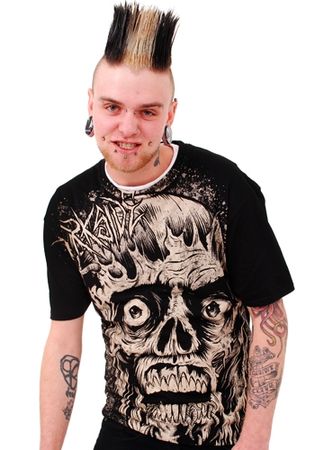 Darkside Clothing White Maggot Head T-Shirt