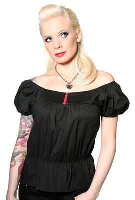 Living Dead Souls Black Gypsy Top