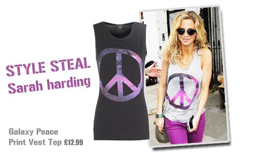 Sarah Harding AX Paris Galaxy Peace Top