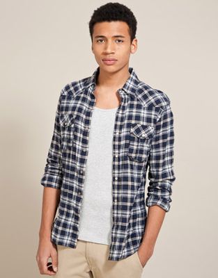 Soul Cal Deluxe Crinkle Checked Shirt