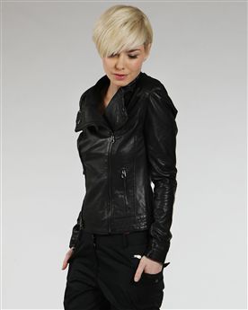 Ted Baker Ollot Cropped Leather Biker Jacket