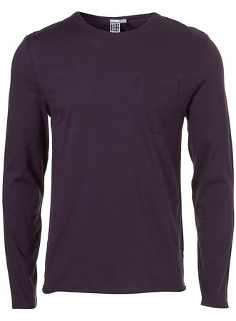 Topman Purple Raw Edge Pocket T-Shirt
