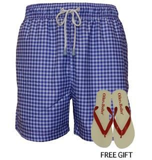 Oiler & Boiler Boiler Tuckernun Gingham Print Classic Swim Short